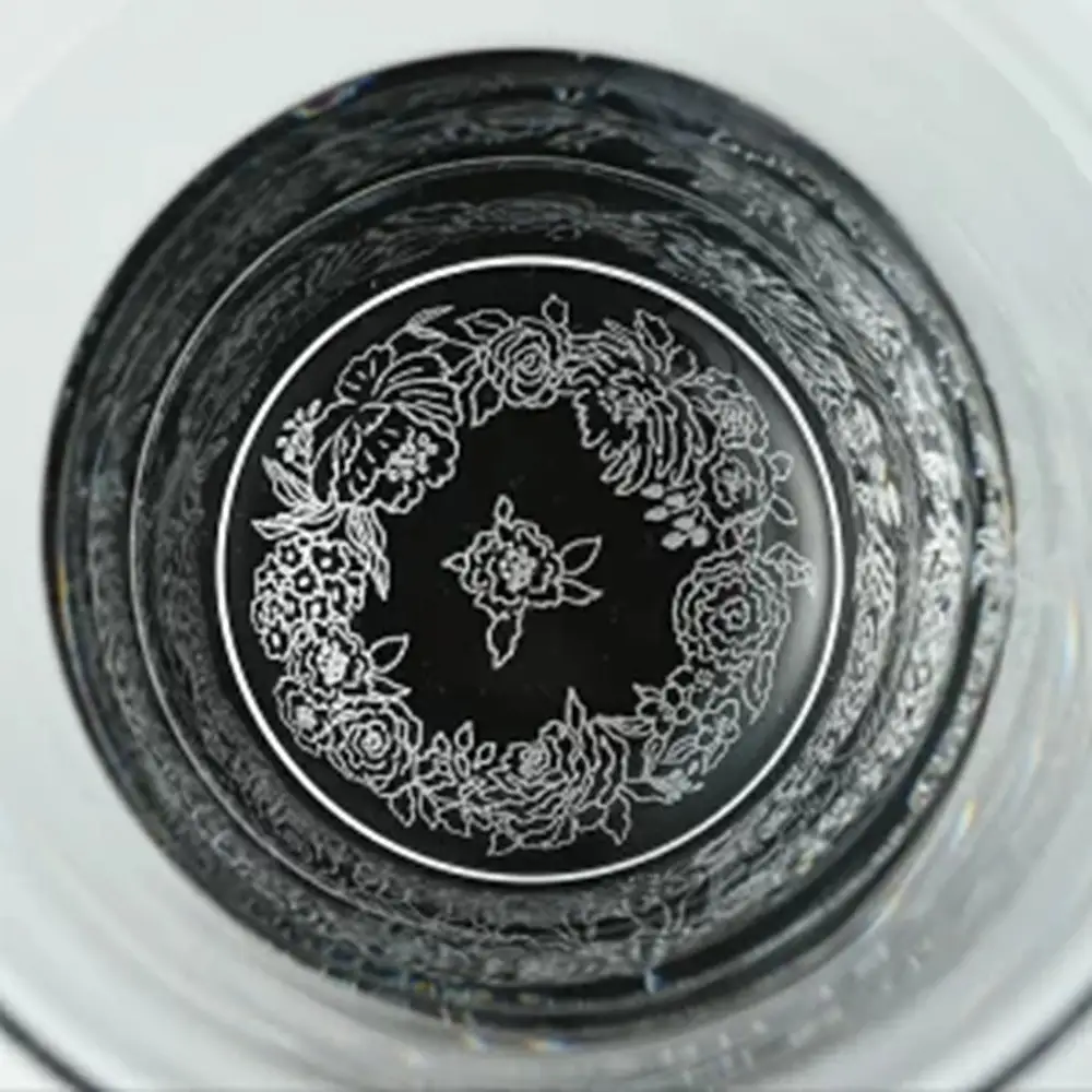 みよし漆器本舗 紀州塗り ぬりもん de Verre フリーグラス 銀 蒔絵 ボタニカル 210ml