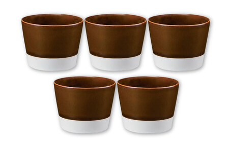 【波佐見焼】【essence】es cup 〈S〉 飴釉 5点セット【西海陶器】[OA460]