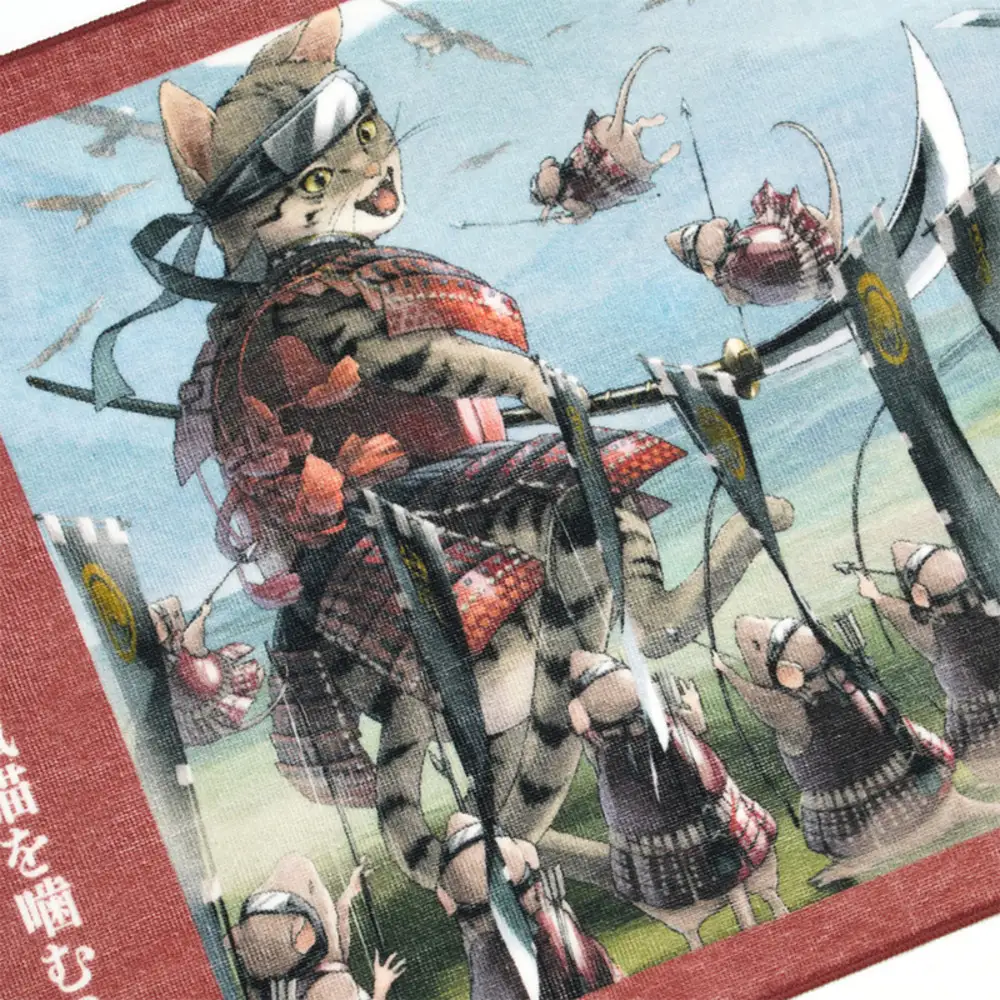 オリジナル【動物合戦絵巻フェイスタオル】第九紙／名古屋刀剣博物館