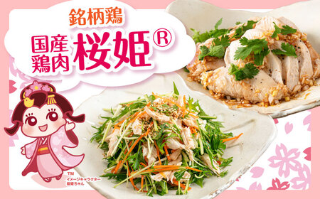 【全2回定期便】桜姫ヘルシーセット 計4kg（鶏むね・ささみ 各2kg）【東日本フード株式会社】 国産 鶏 むね肉 ムネ ささみ ささみ肉 冷凍 北海道 [AXBM058]