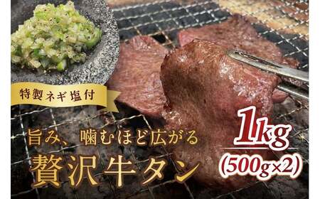 葱塩牛タンスライス500g×2