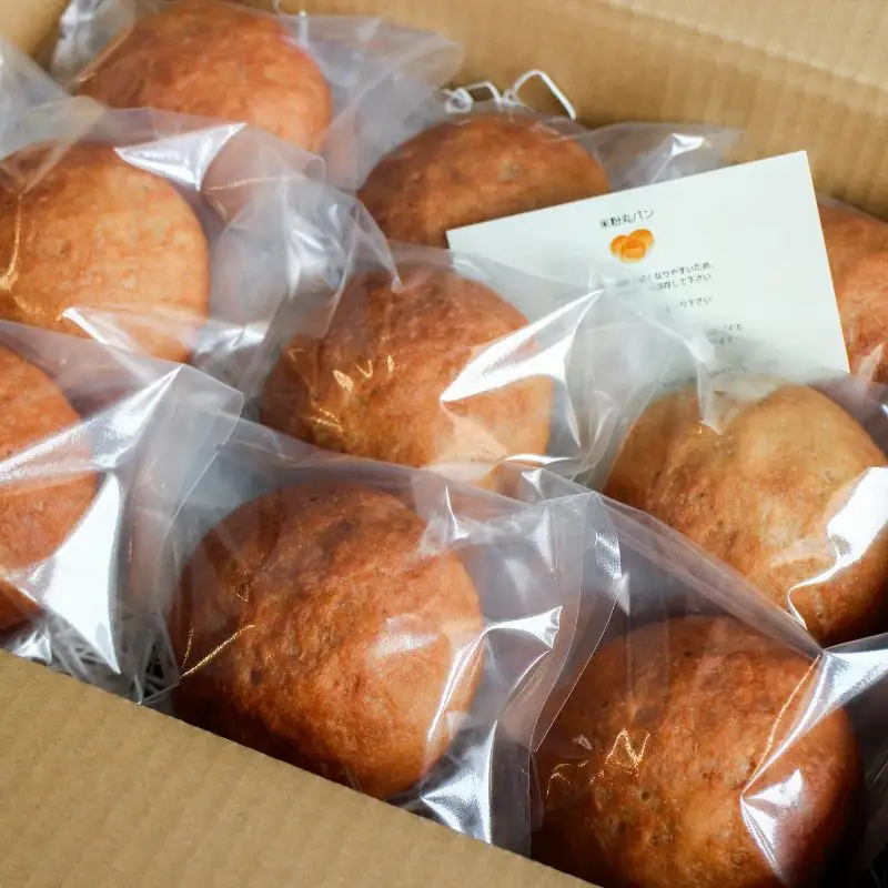 グルテンフリー/乳製品/白砂糖不使用の米粉丸パン9個セット【addk0002】