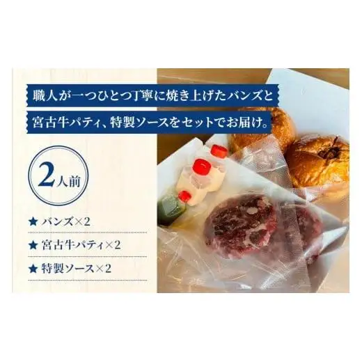 宮古牛使用のボッカバーガーキット（ハンバーガー）【Booca burger】（RB004）