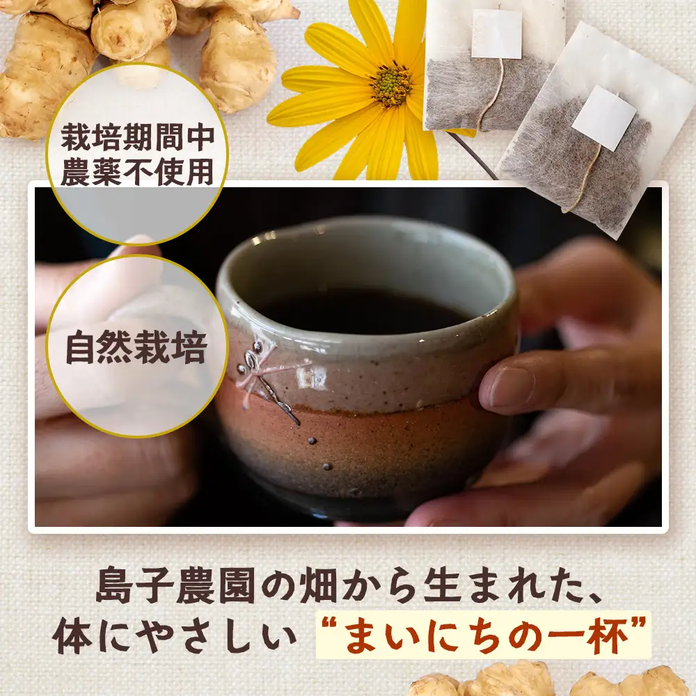 （白色菊芋）菊芋コーヒー ふ～【（4g×7P）×1袋】 SK-1｜ コーヒー 菊芋 ティーパック ノンカフェイン 野菜茶 きくいも お茶 焙煎 ギフト グルメ お取り寄せ 鹿児島県 南大隅町 島子農園