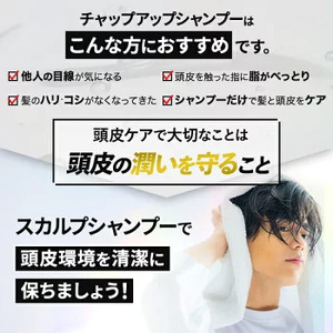 CHAP UP（チャップアップ）シャンプー 3本｜ヘアケア 日用品 消耗品 メンズ 男性用 オールインワン 美容 スカルプケア ダメージケア 頭皮ケア 保湿 無添加 ブランド 宇都宮ブレックス 栃木県 芳賀町