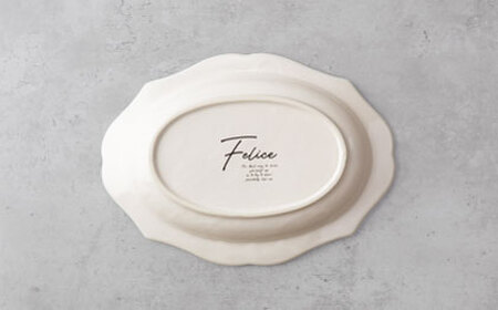【美濃焼】fiorire-フィオリーレ-オーバルベーカーLサイズ2枚セット（ivory×ivory）【Felice-フェリーチェ-藤田陶器】 皿 楕円皿 食器 [MBX113]