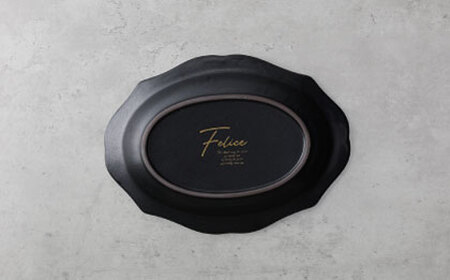 【美濃焼】fiorire-フィオリーレ-オーバルベーカーLサイズ2枚セット（black×black）【Felice-フェリーチェ-藤田陶器】 皿 楕円皿 食器 [MBX114]