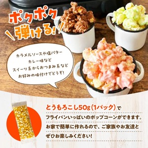 国産ポップコーン用（乾燥とうもろこし）　250g（個包装50g×5パック） 【 数量限定 期間限定 宮崎県産 ポップコーン 】