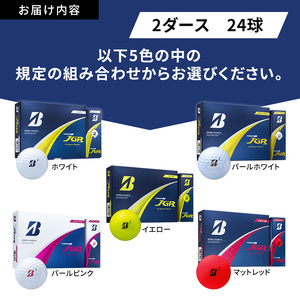ゴルフ 25TOUR B JGR 2ダースセット ゴルフボール ブリヂストン 【(WH)・(PW)】