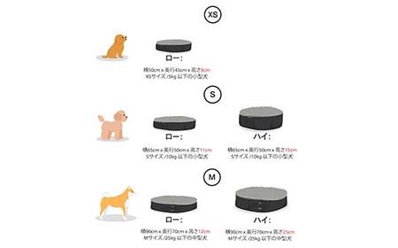 ペットラウンジ 日本製 洗える 撥水 低反発クッション 犬猫ベッド 取り外しカバー（XSサイズ／グレー／キルトグレー ／ロータイプ／エリート）【アンビエントラウンジジャパン】 F7Z-1606
