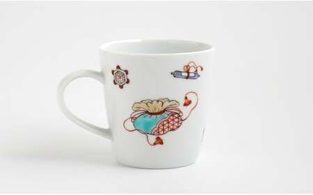 有田焼 吉祥文マグカップ 【仁窯】 マグカップ 吉祥文様 縁起柄 うつわ カップ コーヒーカップ 紅茶 お祝い ギフト A65-50