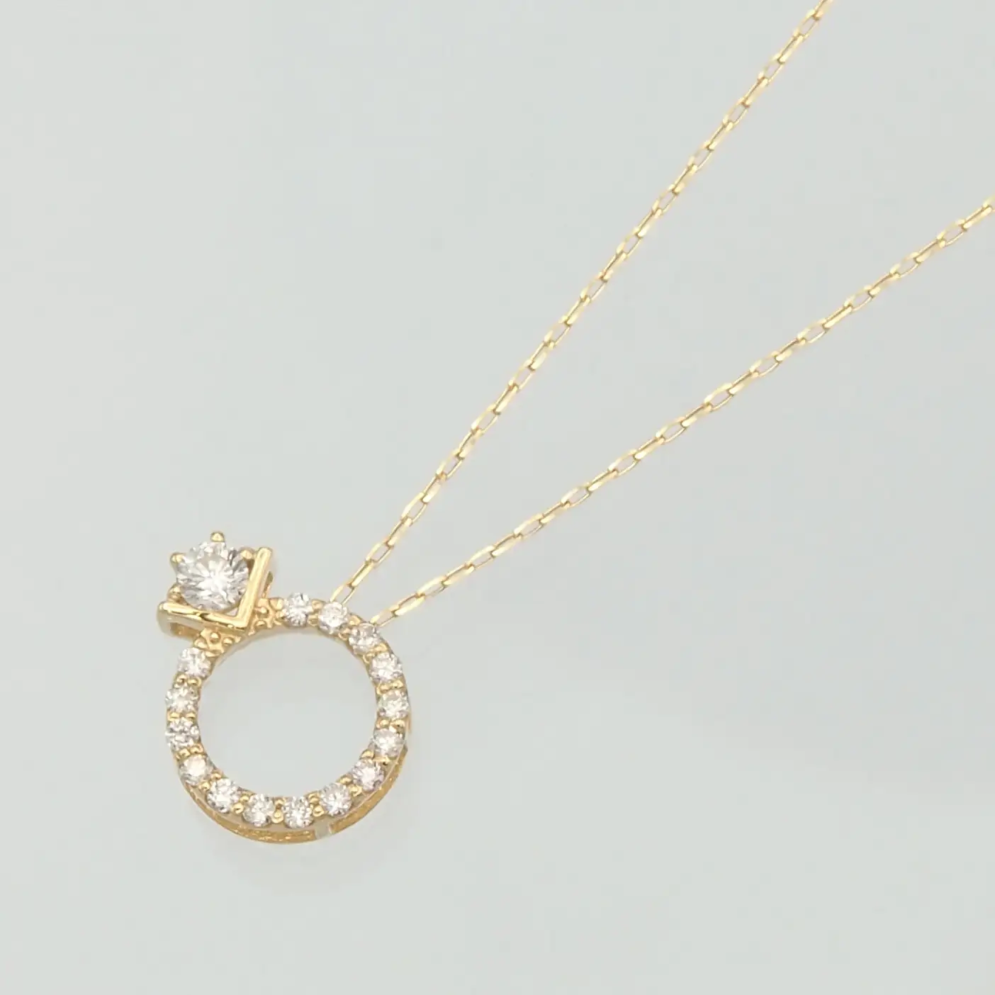 K18 0.15ct ダイヤモンド ペンダントネックレス HH-019750 SWBT015-k18