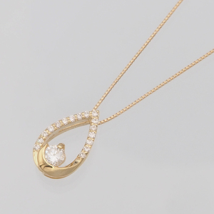 K18 0.3ctUP ダイヤモンド ペンダントネックレス HH-019757 SWBT019-k18