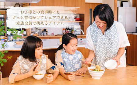 持ち歩ける２WAYハンカチエプロン＜捺染 わさび×黒曜石 Lサイズ＞｜エプロン