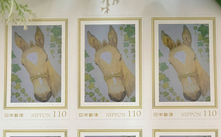 馬と花の切手3種セットB [BIBN010] 競馬ファン