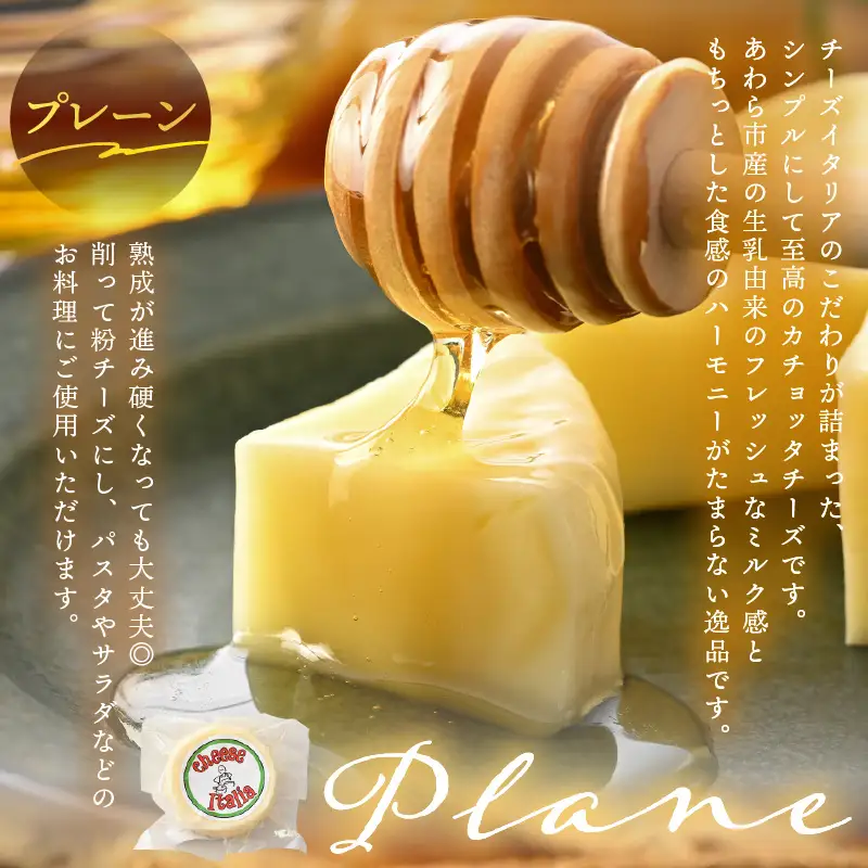 100％県産生乳！イタリア出身の職人が作るカチョッタチーズ2種（プレーン、オレガノ） [aw128-a001]