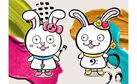 想いを象徴したマスコットキャラクターをデザインします（ペア・背景アリ）