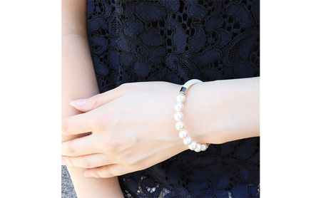 島珠 バングル 7mm ホワイト パール 貝パール ブレスレット アクセサリー ジュエリー 装飾品 淡路島 洲本市