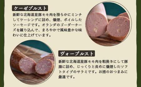 【北海道産豚肉使用】ロースハムとソーセージ Cセット＜ロースハム、ケーゼブルスト、ヴォーブルスト＞【2415402】