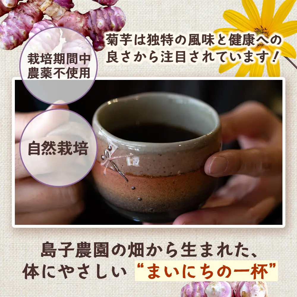 紫色菊芋焙煎パウダー （80g×1袋）　SK-7｜ コーヒー 菊芋 パウダー ノンカフェイン 野菜茶 きくいも お茶 焙煎 ギフト グルメ お取り寄せ 鹿児島県 南大隅町 島子農園