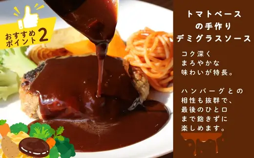 ジューシーなデミグラスハンバーグ 10個セット 野菜ソテー付き