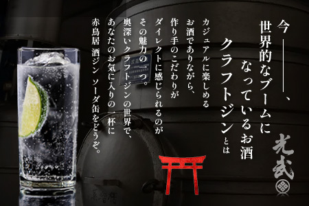 赤鳥居 酒ジンソーダ缶　光武+ZIN+ソーダ(350ml×12本) 1C/S　佐賀 鹿島市 佐賀県産 国産 缶 醸造 アルコール 光武酒造場 伝統 蔵元 人気 ジンソーダ ジン スピリッツ ソーダ C-172