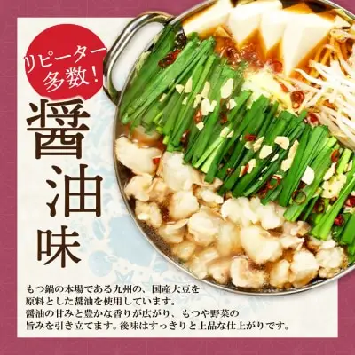 Z71-02 寄附額改定↓↓ 博多もつ鍋(醤油味)3人前 もつ鍋