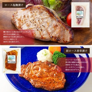 ≪宮城県産豚使用≫ 5種の味付け肉 15パックセット (5種×各3パック) 宮城県産 豚 ロース ポーク 味噌 醤油麹 塩麹 香草 豚丼 味付き肉 肉 焼くだけ 簡単調理 時短 冷凍 個包装 小分け 食べ比べ 【有限会社伊豆沼農産】 tm436