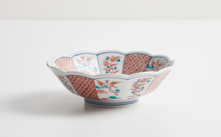 九谷焼 5号小鉢揃 赤絵小紋 a01 工芸品 | 石川県能美市 | ふるさと納税
