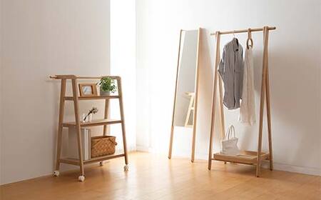 旭川家具 コサイン ドレスラック 北海道タモ HOKKAIDO WOOD インテリア 木工 工芸品 F6S-509