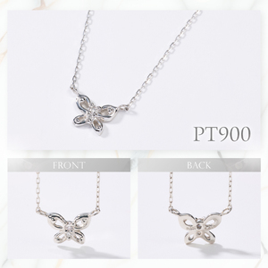 ネックレス PT（プラチナ）　ダイヤモンドペンダント（蝶）　MJ-1149 ジュエリー