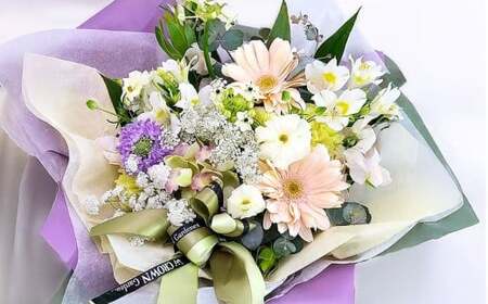 【白＋ピンク系】 お供え用 生花 （仏花） アレンジ Lサイズ 生け花 花 フラワー お供え 仏壇 日用品 雑貨 九州 熊本県 熊本市 常温 冷蔵