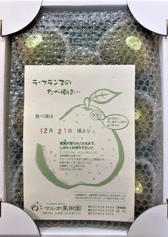 【山形セレクション認定品】ラ・フランス　３ｋｇ　特選　ギフト用　0078-2604