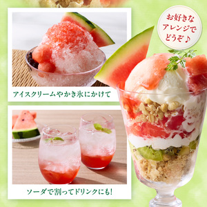 スイカソース 2本セット ［138Y05］ スイカソース 300g 2本 セット クラッシュ 粒状 すいかゼリー フルーツソース トッピング ソース 新感覚 スイーツ 夏 アイスクリーム かき氷 パフェ ドリンク お取り寄せ お取り寄せグルメ 愛知県 小牧市 送料無料
