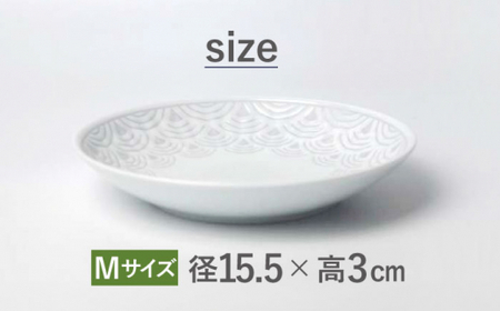 【波佐見焼】青海波グレー プレート Mサイズ 5個セット【聖栄陶器】[TG28]