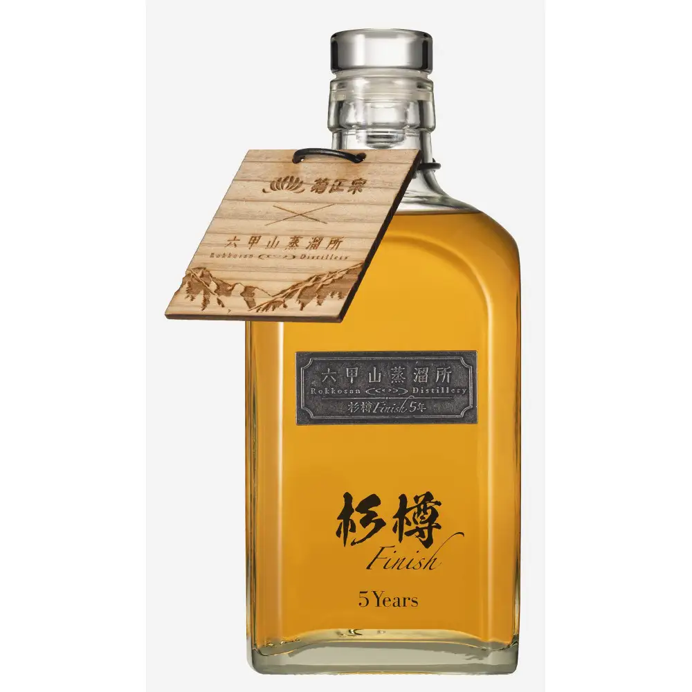 六甲山蒸溜所 ピュアモルトウイスキー 杉樽フィニッシュ 5年　500ml瓶 （化粧箱付）