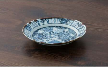 有田焼 渕錆藍華牡丹地紋様図 24cm 皿 ～華一園シリーズ～【西山錦華堂】食器 器 うつわ 皿 プレート 牡丹 手描き 55000円 A55-145