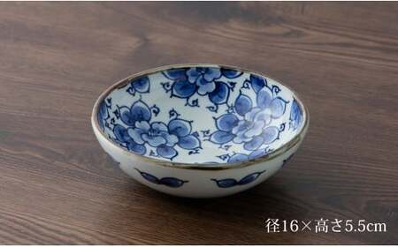 有田焼 手描き 渕錆厚渕ボール(椿・丸紋) ～華一園シリーズ～【西山錦華堂】食器 器 うつわ 鉢 小鉢 ボウル 椿 丸紋 つばき ツバキ 手描き レトロ オーブンOK 45000円 A45-354