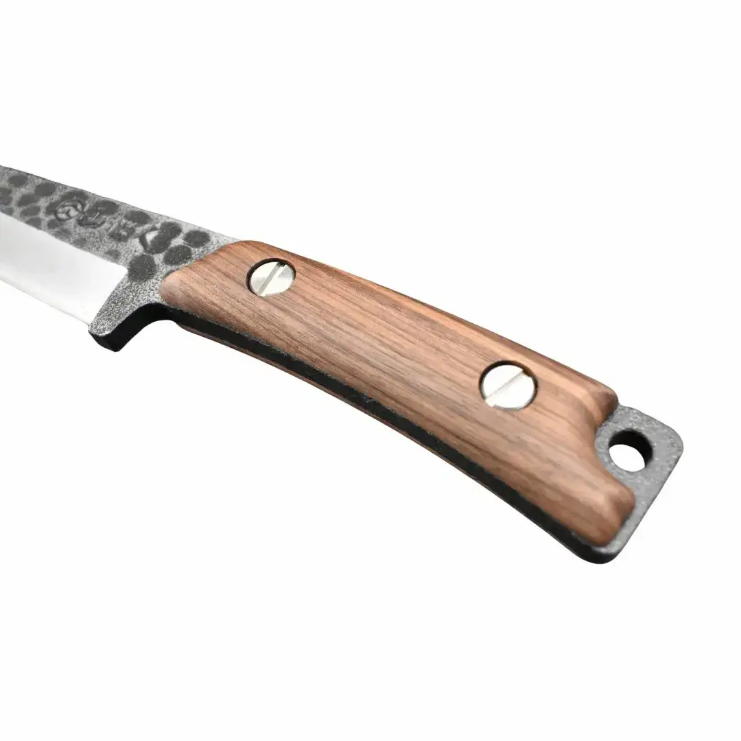 [山人] フルタング鉈ナイフ ウォールナット柄　本革ケース付　フルタング仕様　キャンプ用品　アウトドア用品　燕三条【085S004】
