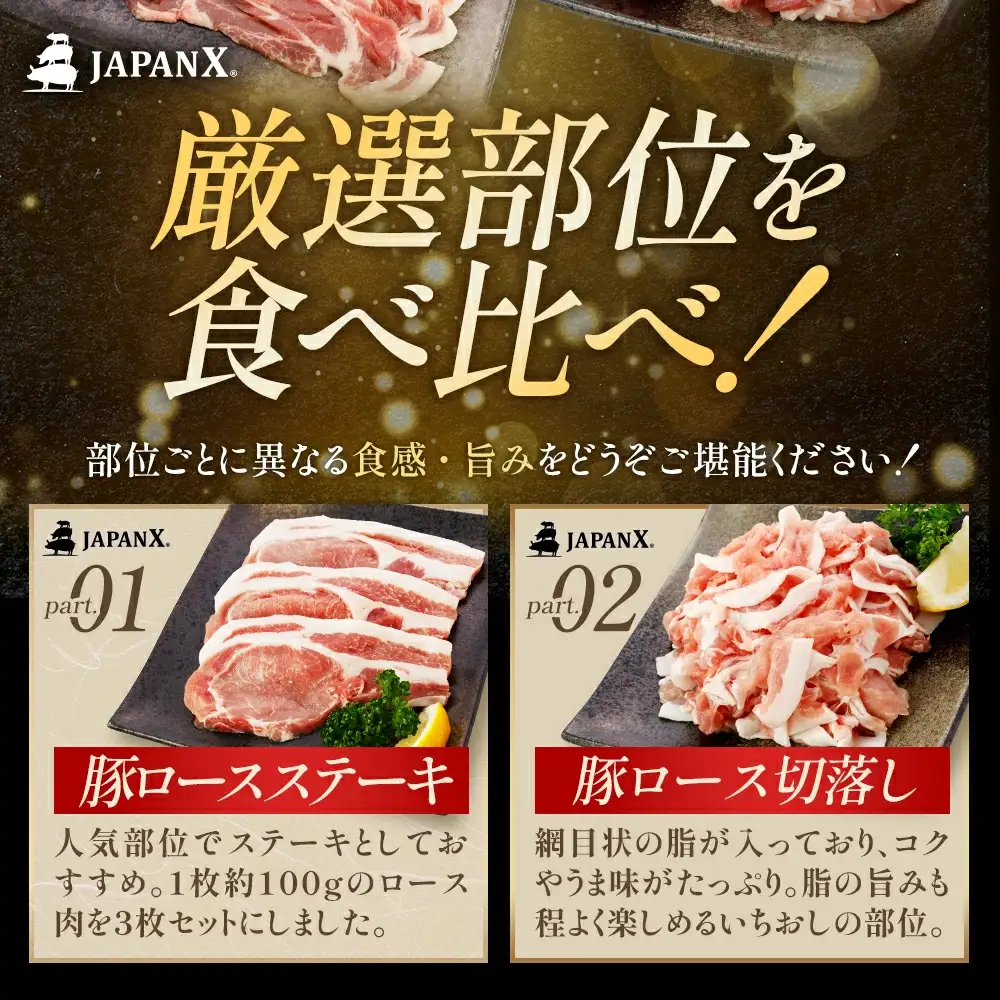 JAPAN X バラエティセット 第2弾 6種 2.5㎏　豚肉 豚 ブランド豚 小分け バラエティセット 豚こま 豚バラ 豚ロース ひき肉 ジャパンエックス 蔵王 人気　【04301-0888】