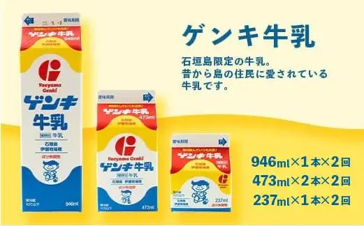 【定期便_2回】八重山ゲンキ乳業 オールスターセット　GN-2_2t