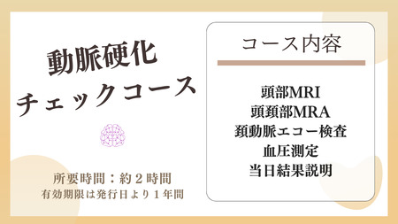 脳ドックチケット 動脈硬化チェックコース