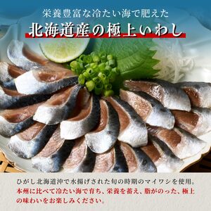 北海道産「刺身いわし」【20枚×4パック（40尾分）】_K010-1520