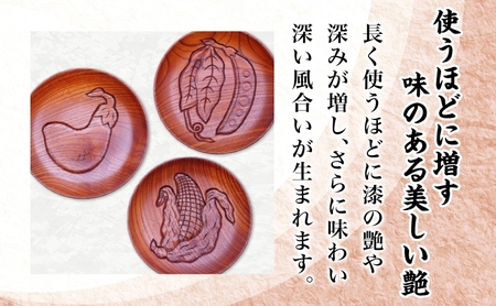 鎌倉彫 銘々皿 2枚セット 手作り 皿 工芸品 木製 お茶 お茶菓子 絵柄 おまかせ 彫刻 拭き漆塗り 欅 けやき ケヤキ キッチン雑貨 ファミリー 来客用 取り皿 カフェ風食器 取り皿 プレゼント 茜工房 送料無料 神奈川県 逗子市