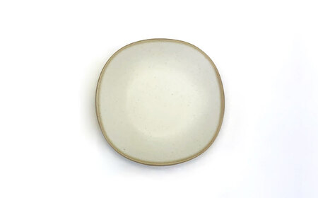 【美濃焼】淡く優しいフチドリの小皿 3点セット【山正各務陶器】 ナチュラル　器 北欧風 クリーム色 (350304)[MFW053]