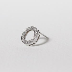 プラチナ　0.20ct　サークルダイヤモンドピアス　BQ-161