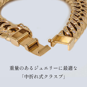 【ふるなび限定】 HASSIN オリジナル K18ダイヤモンド6面ダブルカット（21cm）喜平ブレスレット FN-Limited-SP