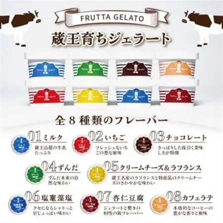 蔵王育ちのジェラート【FRUTTA GELATO】24個セット|蔵王山麓の牛乳と宮城蔵王のフレーバー【配送不可地域：離島】【1618731】