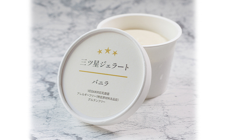 世界中の人たちが食べられる！VEGAN対応乳酸菌入り「三ツ星ジェラート」定番6個セット（バニラ×2、チョコ×2、抹茶×2）ジェラート セット アイス スイーツ 豊島区 東京