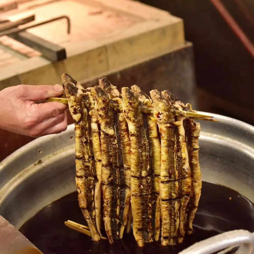 焼きあなご1串・蒲焼きうなぎ2尾食べ比べセット